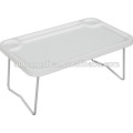 painted or stainless steel folding dinning table with plastic top